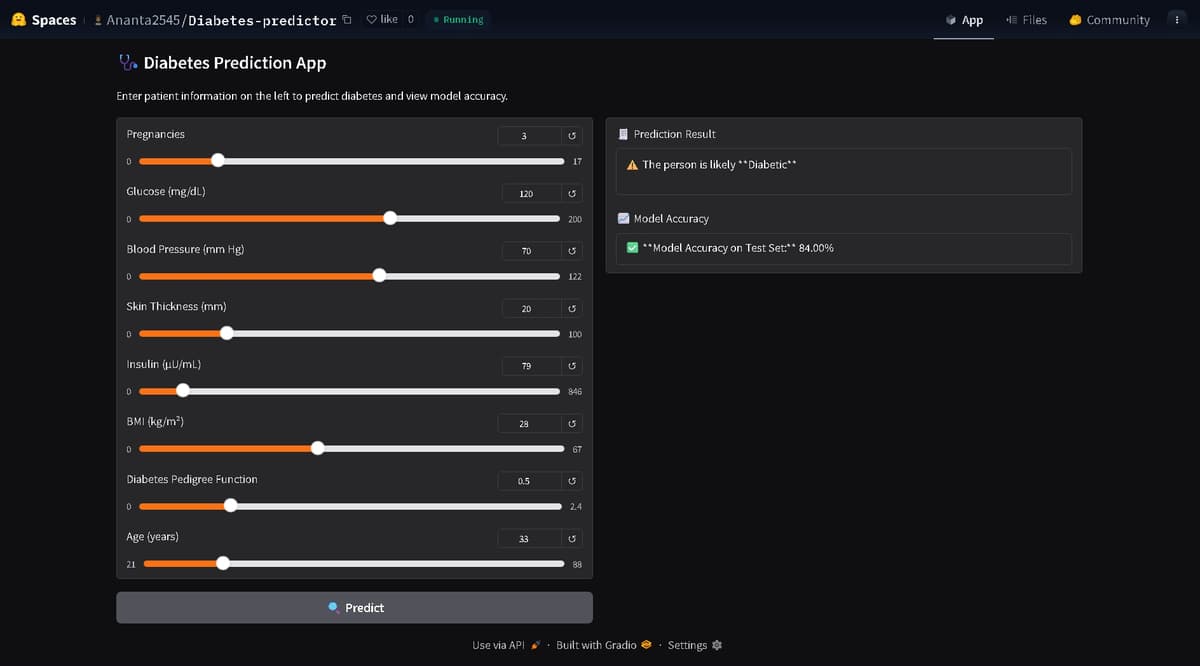 Diabetes Prediction App