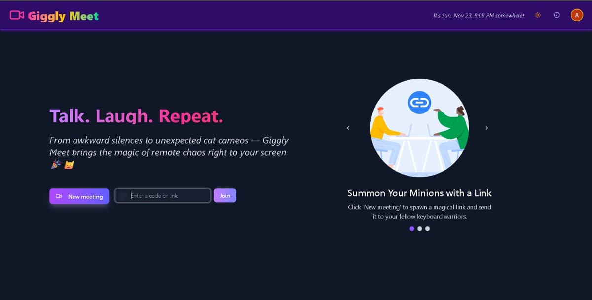 Giggly Meet — Real-Time Video Calling Platform